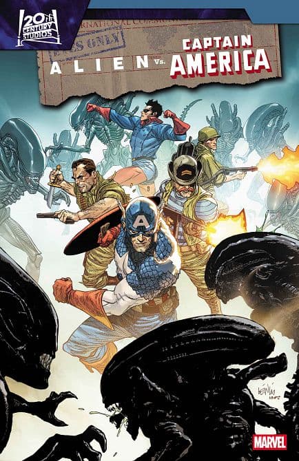 Cover Art for ALIEN VS. CAPTAIN AMERICA