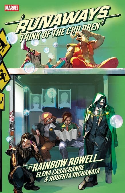 Cover Art for RUNAWAYS THINK OF THE CHILDREN TP
