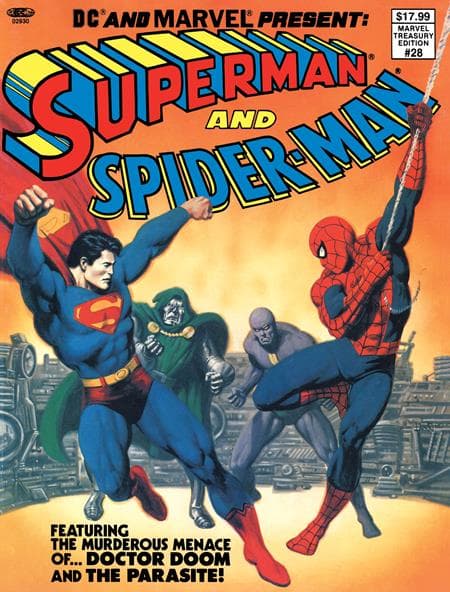 Cover Art für DC AND MARVEL PRESENT SUPERMAN AND SPIDER-MAN ( MARVEL TREASURY EDITION #28 ) FACSIMILE EDITION