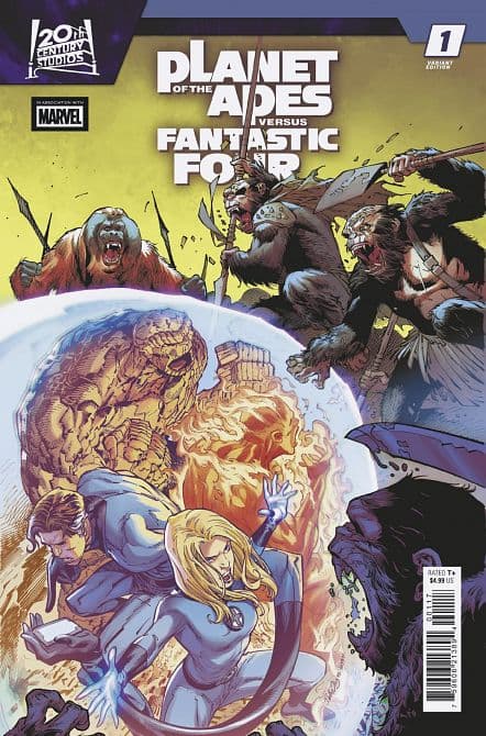 Cover Art for PLANET OF THE APES VS. FANTASTIC FOUR