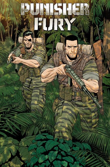 Cover Art for PUNISHER & FURY MAX BY GARTH ENNIS OMNIBUS VARIANT JACEN BURROWS COVER [ DM ONLY ] HC