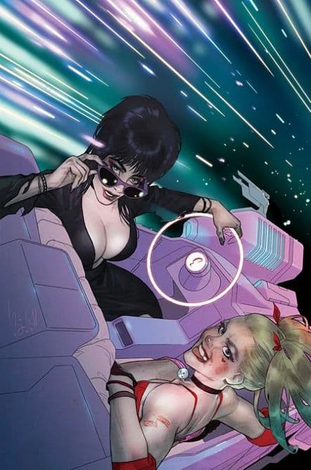 Cover Art for HARLEY QUINN X ELVIRA