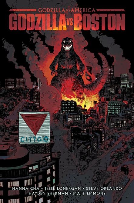 Cover Art for GODZILLA VS. AMERICA BOSTON HC