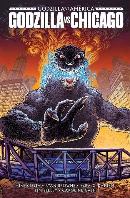 Cover Art for GODZILLA VS. AMERICA CHICAGO HC