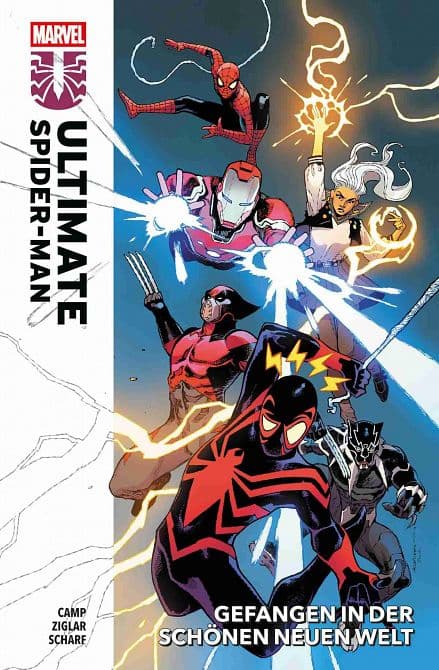 Cover Art for ULTIMATE SPIDER-MAN-GEFANGEN IN DER SCHÖNEN NEUEN WELT