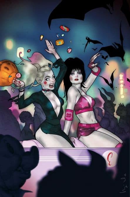 Cover Art for HARLEY QUINN X ELVIRA