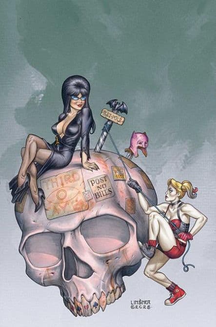 Cover Art for HARLEY QUINN X ELVIRA
