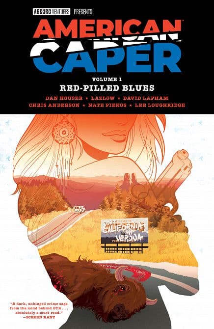 Cover Art for AMERICAN CAPER VOLUME 01 RED-PILLED BLUES TP