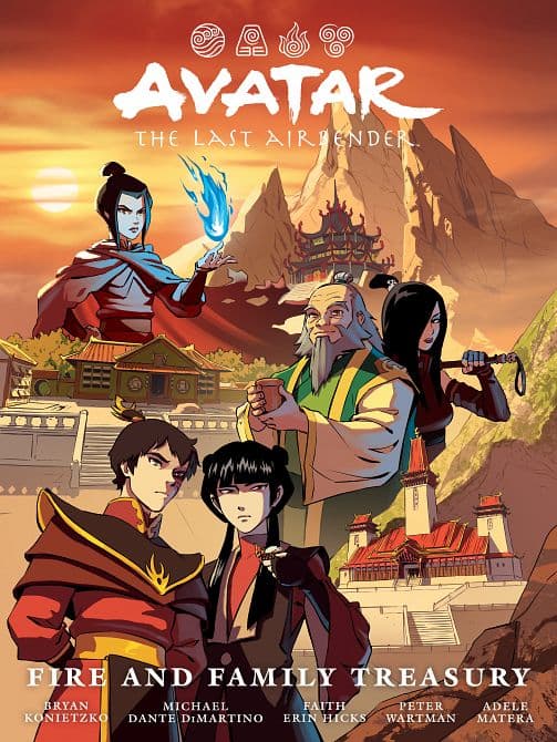 Cover Art for AVATAR THE LAST AIRBENDER-FIRE AND FAMILY TREASURY LIBRARY EDITION HC