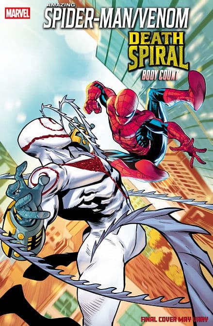 Cover Art for AMAZING SPIDER-MAN/VENOM DEATH SPIRAL-BODY COUNT