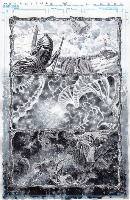 OLYMPUS SAGA MEGALITH #1 – Cvr Zb Lewis Larosa Original Art Edition 25 Variant Cover