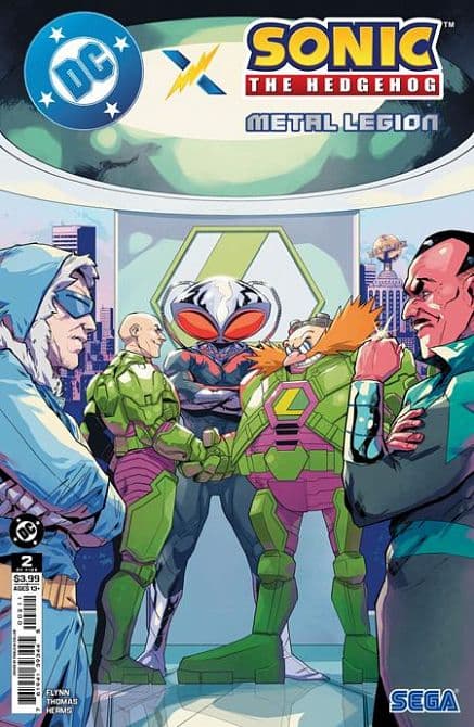 Cover Art for DC X SONIC THE HEDGEHOG THE METAL LEGION
