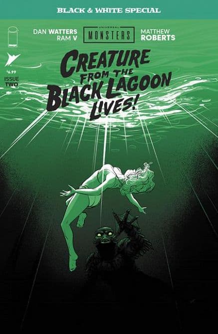 Cover Art for UNIVERSAL MONSTERS CREATURE FROM THE BLACK LAGOON LIVES BLACK & WHITE SPECIAL