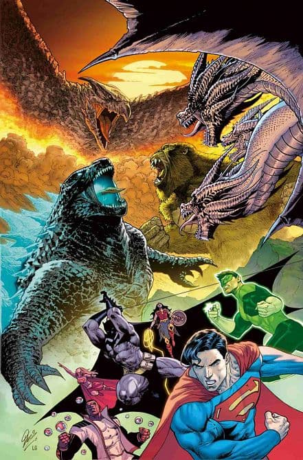 Cover Art for JUSTICE LEAGUE VS. GODZILLA VS. KONG ( HC )