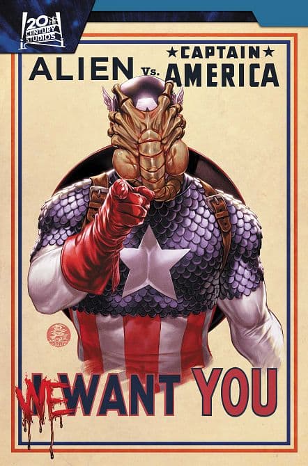 Cover Art for ALIEN VS. CAPTAIN AMERICA TP