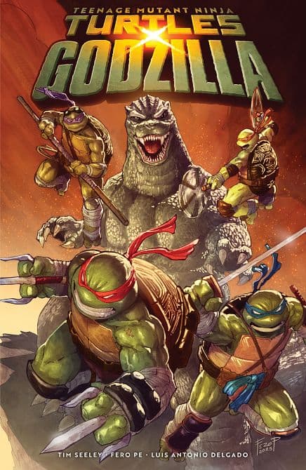 Cover Art for TEENAGE MUTANT NINJA TURTLES X GODZILLA TP