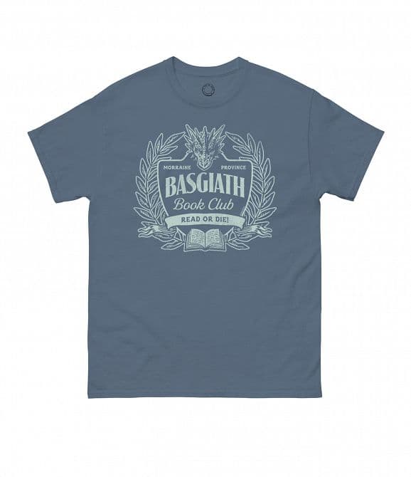 Cover Art for REBECCA YARROS'S FOURTH WING BASGIATH BOOK CLUB UNISEX T-SHIRT SMALL