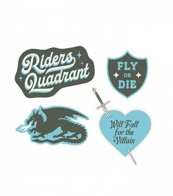 Cover Art for REBECCA YARROS'S FOURTH WING FLY OR DIE STICKERS-STICKER SET OF 04