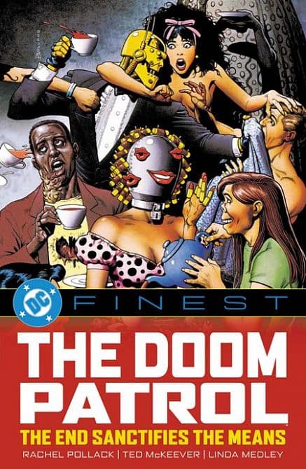Cover Art for DC FINEST DOOM PATROL THE END SANCTIFIES THE MEANS TP