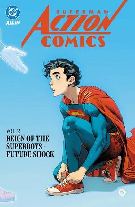 Cover Art for SUPERMAN ACTION COMICS ( 2025 ) TP VOL 02 REIGN OF THE SUPERBOYS FUTURE SHOCK