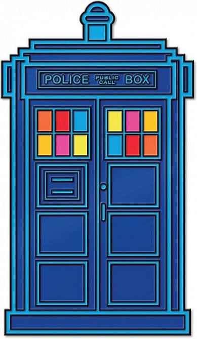 Cover Art for DOCTOR WHO FIFTEENTH DOCTORS CHROMATIC TARDIS ENAMEL PIN BADGE