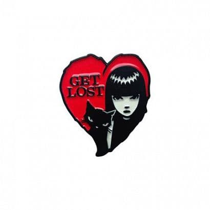 EMILY THE STRANGE GET LOST ENAMEL PIN BADGE