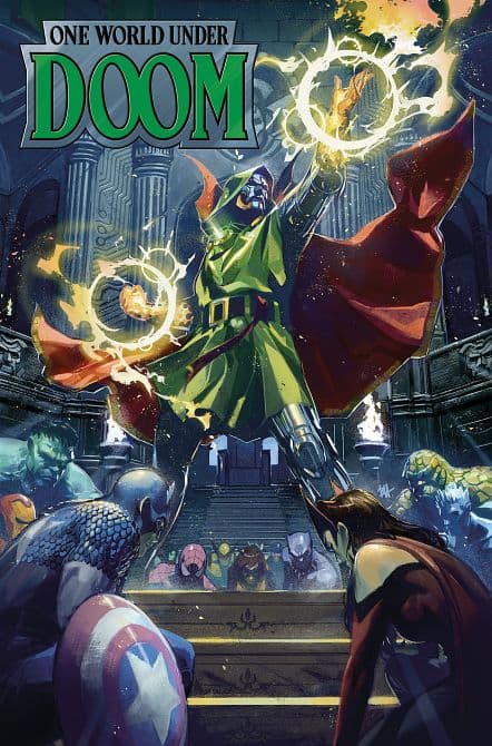 Cover Art for ONE WORLD UNDER DOOM OMNIBUS BEN HARVEY COVER HC
