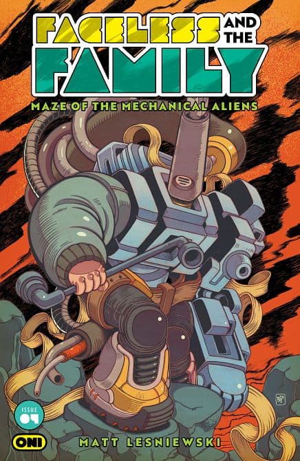 Cover Art for FACELESS AND THE FAMILY MAZE OF THE MECHANICAL ALIENS