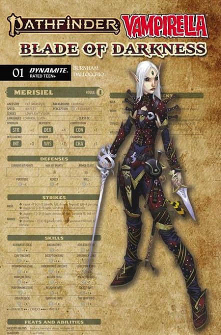 Cover Art for PATHFINDER VAMPIRELLA BLADE OF DARKNESS