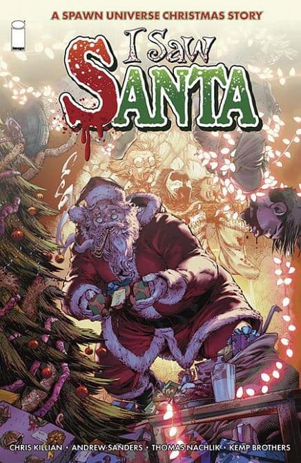 Cover Art for I SAW SANTA A SPAWN UNIVERSE CHRISTMAS STORY TP