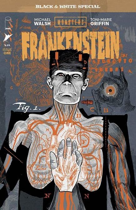 Cover Art for UNIVERSAL MONSTERS FRANKENSTEIN B&W SPECIAL