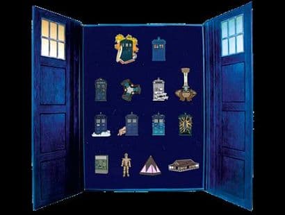 Cover Art for DOCTOR WHO TARDIS ENAMEL PIN BADGE SET III SDCC EXCLUSIVE