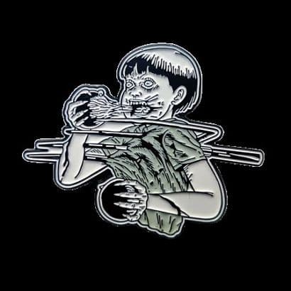 Cover Art for JUNJI ITO BLOOD BUBBLE FORK ENAMEL PIN BADGE