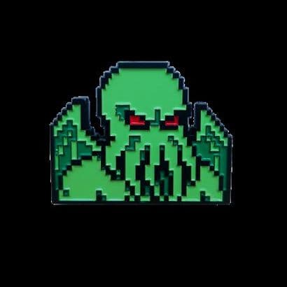 Cover Art for TITAN MERCH ORIGINAL GAMING 8 BIT CTHULHU ENAMEL PIN BADGE