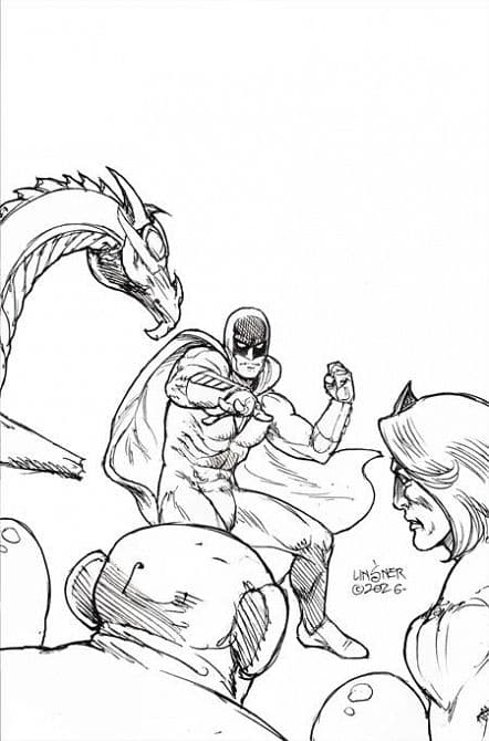 SPACE GHOST VS THE HERCULOIDS #1 – Cvr P Inc 1: 7 Linsner Line Art Virgin Variant Cover