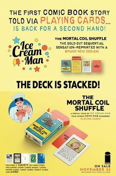 ICE CREAM MAN THE MORTAL COIL SHUFFLE CARD ( NEW EDITION )