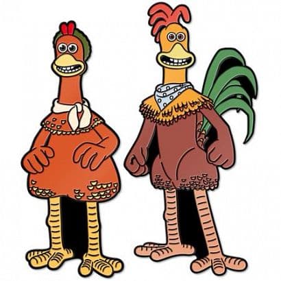 Cover Art for AARDMAN 50 CHICKEN RUN DOTN ROCKY AND GINGER ENAMEL PIN BADGE SET