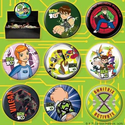 ATA-BOY BEN 10 144 PIECE BUTTON ASST ( NET ) #1