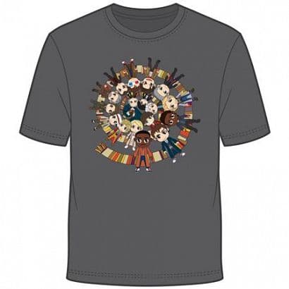 Cover Art for DOCTOR WHO KAWAII TITANS DOCTORS SCARF VORTEX BY KELLY YATES T-SHIRT XXL