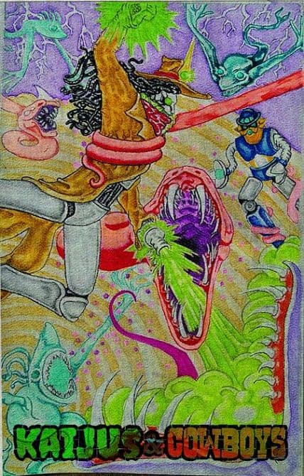 Cover Art for KAIJUS AND COWBOYS