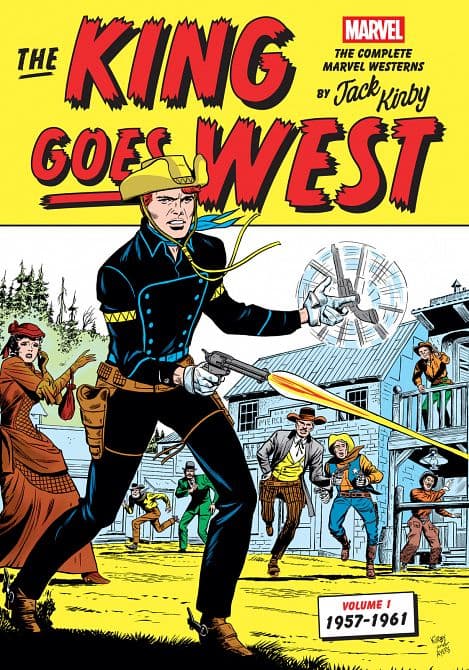 Cover Art for KING GOES WEST THE COMPLETE MARVEL WESTERNS BY JACK KIRBY VOLUME 01-1957-1961 HC