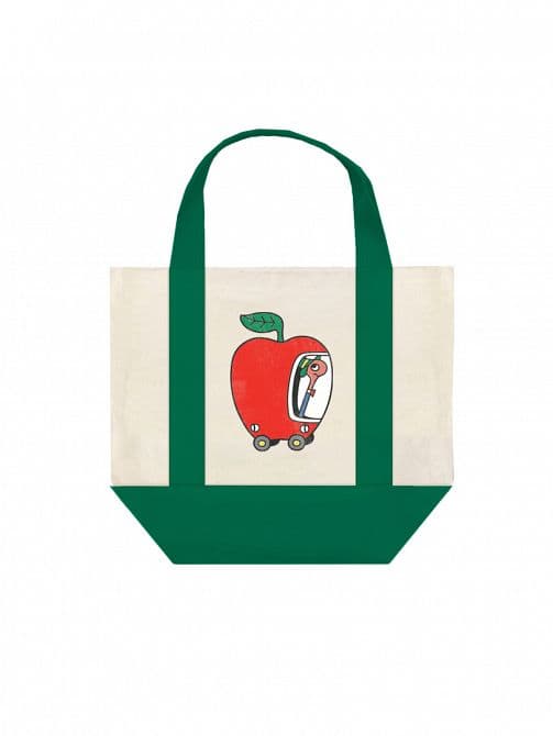 RICHARD SCARRY LOWLY WORM APPLE CAR MINI MARKET TOTE BAG #1