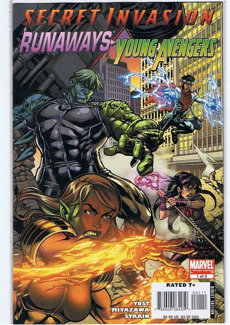 Cover Art for SECRET INVASION RUNAWAYS YOUNG AVENGERS