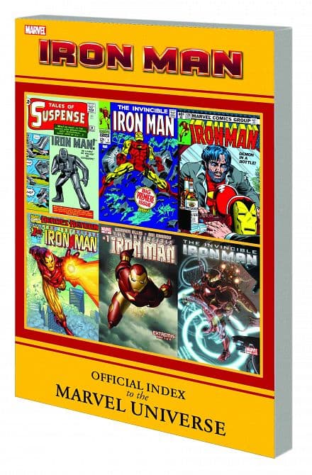 Cover Art for IRON MAN OFFICIAL INDEX TO MARVEL UNIVERSE GN TP