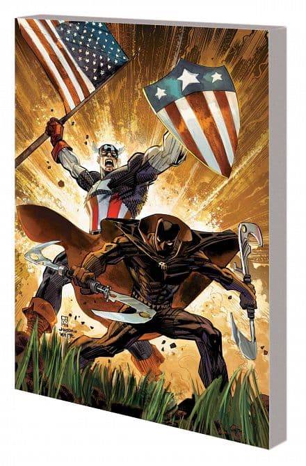 Cover Art for CAPTAIN AMERICA BLACK PANTHER FLAGS OUR FATHERS TP