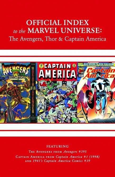 Cover Art for AVENGERS THOR CAPTAIN AMERICA OFF INDEX MU