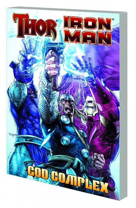 Cover Art for THOR IRON MAN GOD COMPLEX TP
