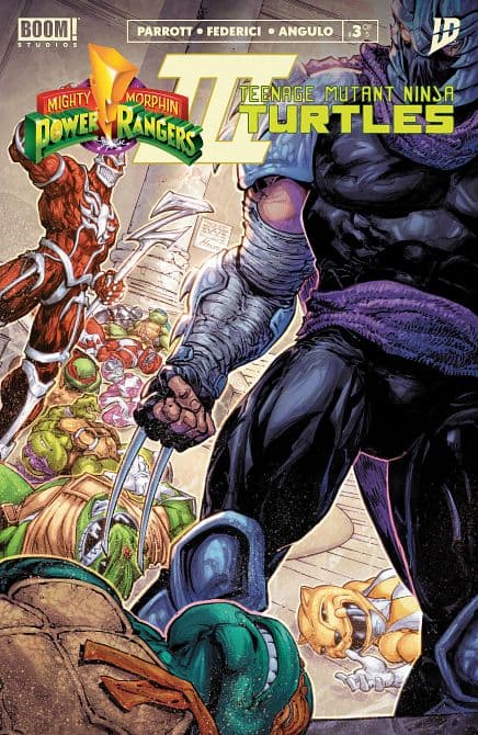 MIGHTY MORPHIN POWER RANGERS/TEENAGE MUTANT NINJA TURTLES III #3 – B Variant ( Dressed, Williams ) Cover